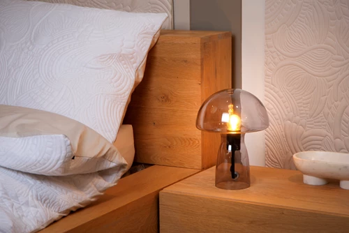 Lucide FUNGO - Lámpara de mesa - 1xE27 - Ahumado - ambiente 1